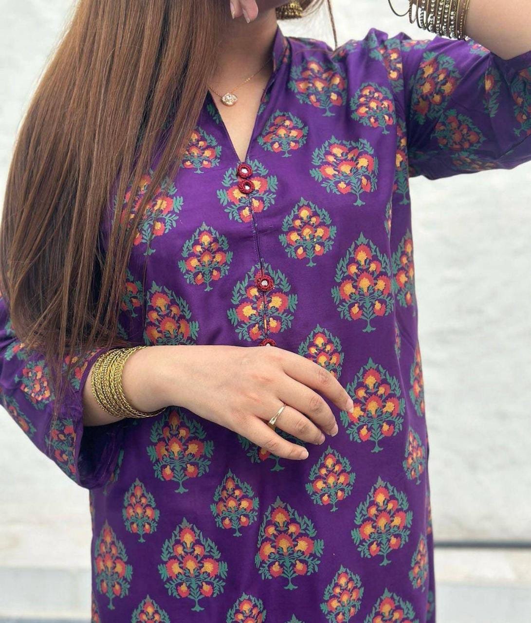2 Pcs Linen Stitched Suit