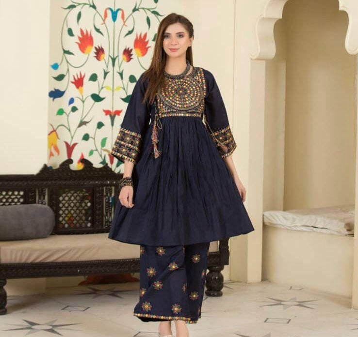 2 Pcs Doria Cotton Stitched Suit