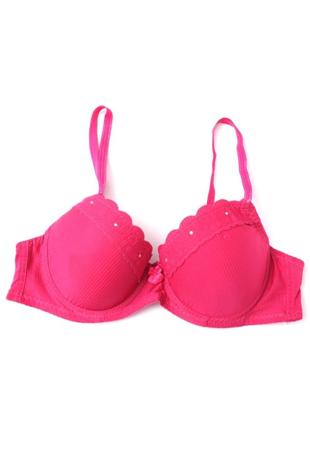 Push up bra | Soft-padded polyester Nylon Wired Stretchable Bra with Stoned Lace