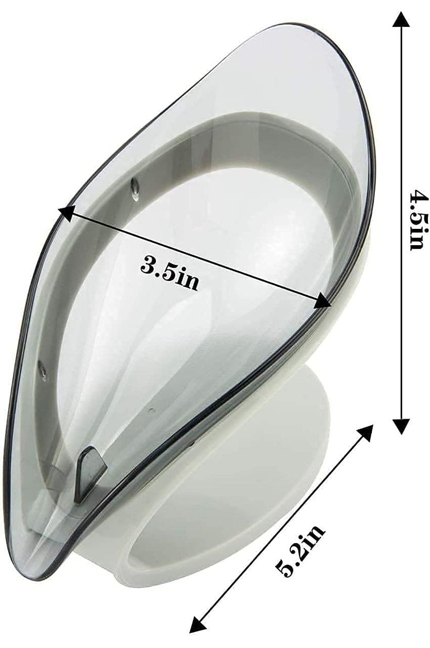 Fonicy Plastic Leaf-Shaped Soap Dish Holder| Decorative Storage Holder Box for Bathroom , Kitchen , Easy Cleaning Soap Saver