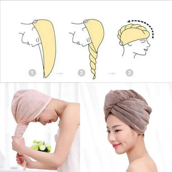 Hair Dryer Cap Towel - Hair Wrap Towel
