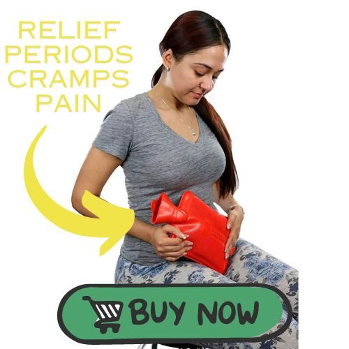 Classic Red Rubber Hot Water Bottle Hot Compress for Pain Relief from Headaches, Cramps, Arthritis, Back Pain
