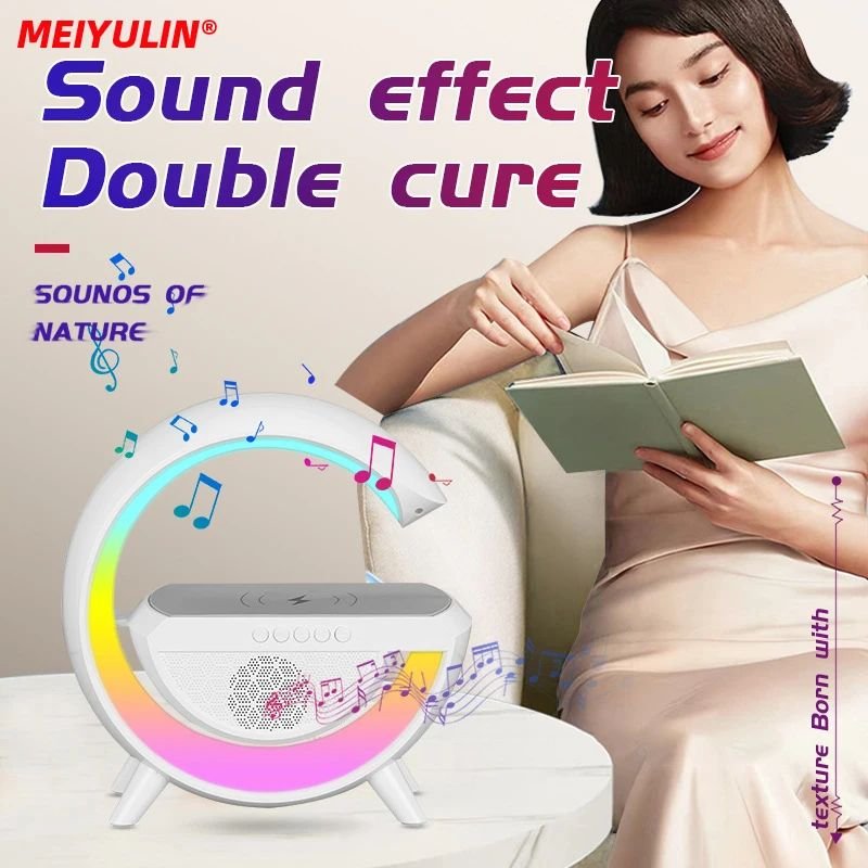 3-in-1 Wireless Charger Speaker| Bluetooth Speaker| LED Wireless Charging Speaker| Portable Wireless Speaker| Wireless Charging Pad with Speaker| Bluetooth Speaker with LED Light| Wireless Charger with Speaker