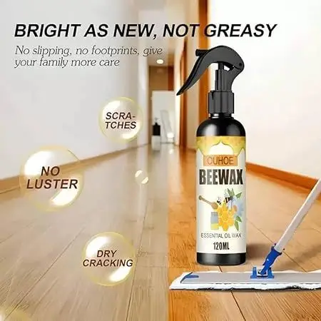Natural Beeswax Furniture Polish| AUTOGROOMZ Beeswax Spray| Wood Floor Cleaner and Polish| Furniture Polish Spray| Natural Wood Polish| Beeswax Spray for Wood| Wood Protection Polish