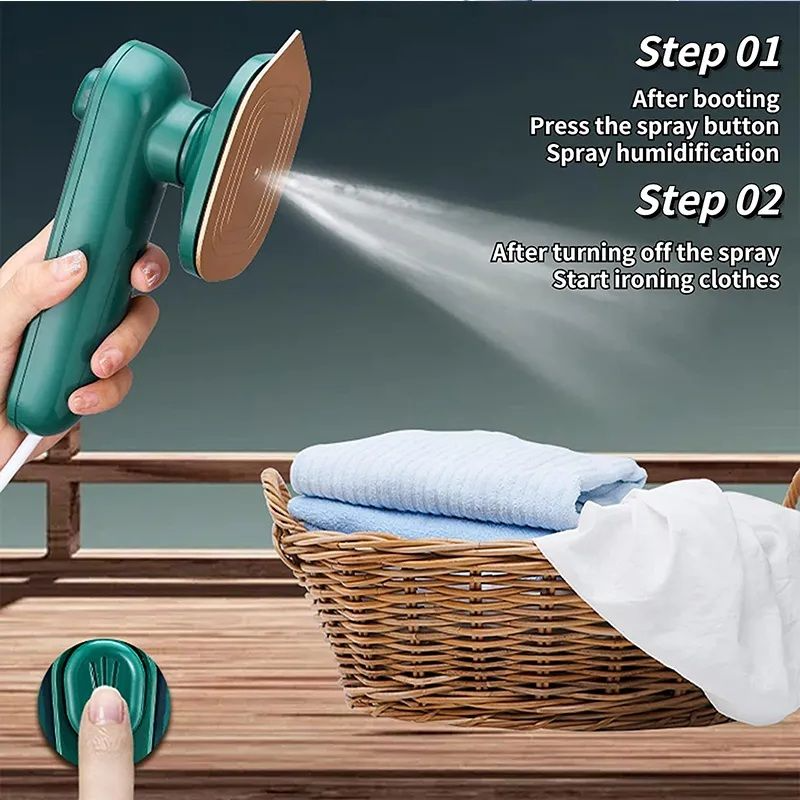 Professional Portable Mini Electric Steam Iron | Handheld Garment Steamer for Clothes