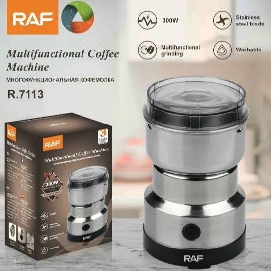 Raf Mini Electric Grinder | Stainless Steel Coffee & Spice Grinder | 220V