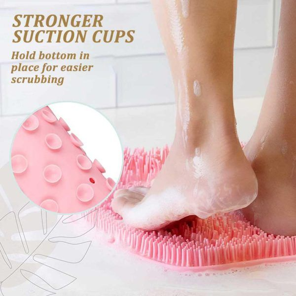 Wall-Mounted Silicone Scrubber – For Feet & Back Cleaning