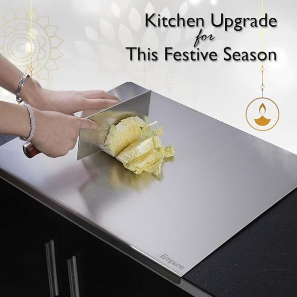 Stainless Steel Cutting Board with Rolling Pins – Kitchen Set