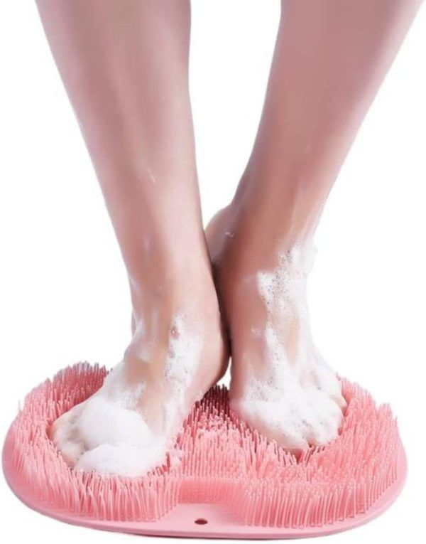 Wall-Mounted Silicone Scrubber – For Feet & Back Cleaning