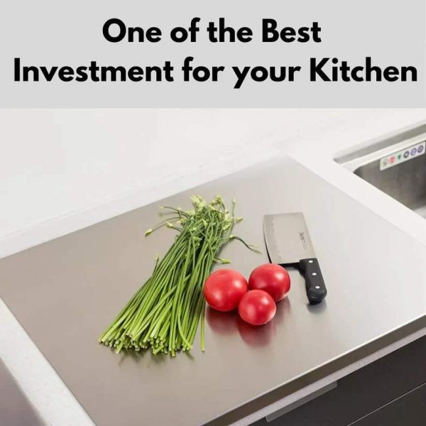 Stainless Steel Cutting Board with Rolling Pins – Kitchen Set
