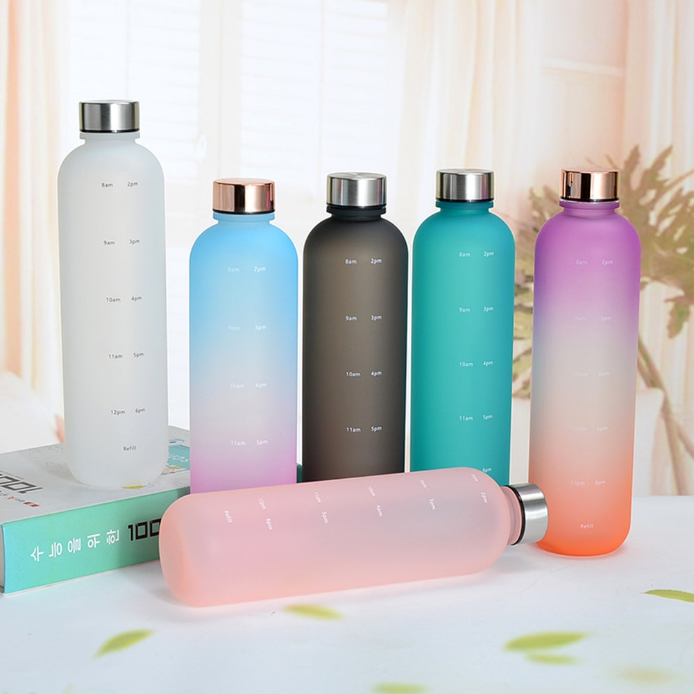 650ml Frosted Motivational Water Bottle for Girls