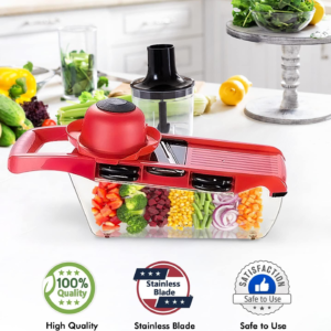 10 in 1 Multi-Function Vegetable and Fruit Chopper | Mandoline Slicer | Onion, Potato, Cheese Shredder & Salad Spiralizer Cutter