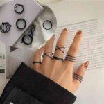Hip Hop Pack of 6 Rings Set