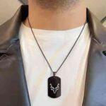 Best Quality Markhor Tag Black Necklace | Stylish and Elegant Accessory