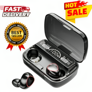 M10 Earbuds with Power Bank | Original Wireless Bluetooth Earbuds | High-Quality Sound & Charging Case