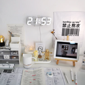 3D LED Digital Alarm Clock | Modern Wall & Table Clock with Calendar & Thermometer