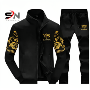 Winter Black CLASSICAL Bomber Tracksuit Latest Collection