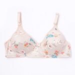 Soft Padded Push Up Floral Pattern Printed Wired Bra