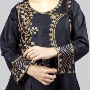 Black Stitched 2 Piece Cotton Suit