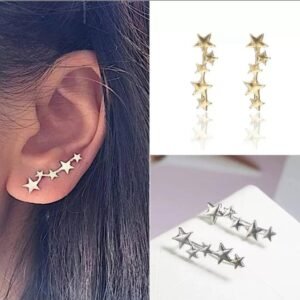 4Pcs Trendy Star Studs Earrings