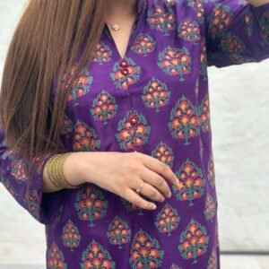 2 Pcs Linen Stitched Suit