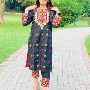 2Pcs Girls Stitched khaadi Suit