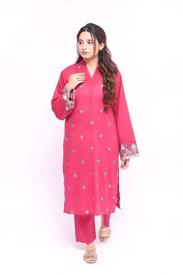 Brand Layan Fabric Lawn 2 Piece Stitched