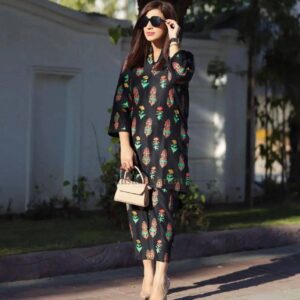 New Digital 3D Block Printed Linen 2 pcs For Ladies and Girls