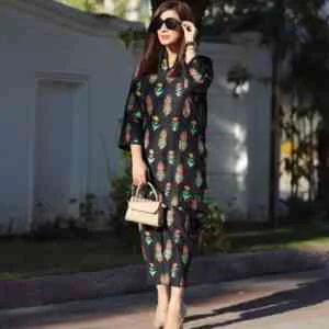 New Digital 3D Block Printed Linen 2 pcs For Ladies and Girls