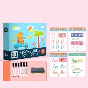 Kids Educational Learning Tracing Book | Stroke Line Dot-to-Dot Magical Book | 64 Pages