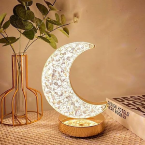 Moon Table Lamp | Touch-Control Nightstand Lamp with 3 Color Modes
