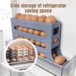 4-Tier Automatic Scrolling Egg Holder for Refrigerator – Large Capacity Egg Storage Box - Image 4