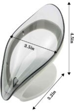 Fonicy Plastic Leaf-Shaped Soap Dish Holder| Decorative Storage Holder Box for Bathroom , Kitchen , Easy Cleaning Soap Saver - Image 3