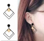 Elegant Acrylic Black Square Drop