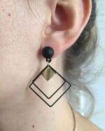 Elegant Acrylic Black Square Drop - Image 2