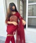 3 Pcs Chiffon Women Stitched Suit - Image 5