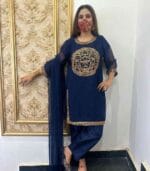 3 Pcs Chiffon Women Stitched Suit - Image 9