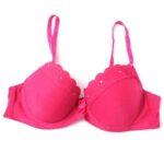 Push up bra | Soft-padded polyester Nylon Wired Stretchable Bra with Stoned Lace