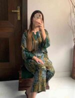 2 Pcs Women's Stitched Linen Printed Suit - Elegant and Comfortable Fashion | Ready-to-Wear Ethnic Outfit