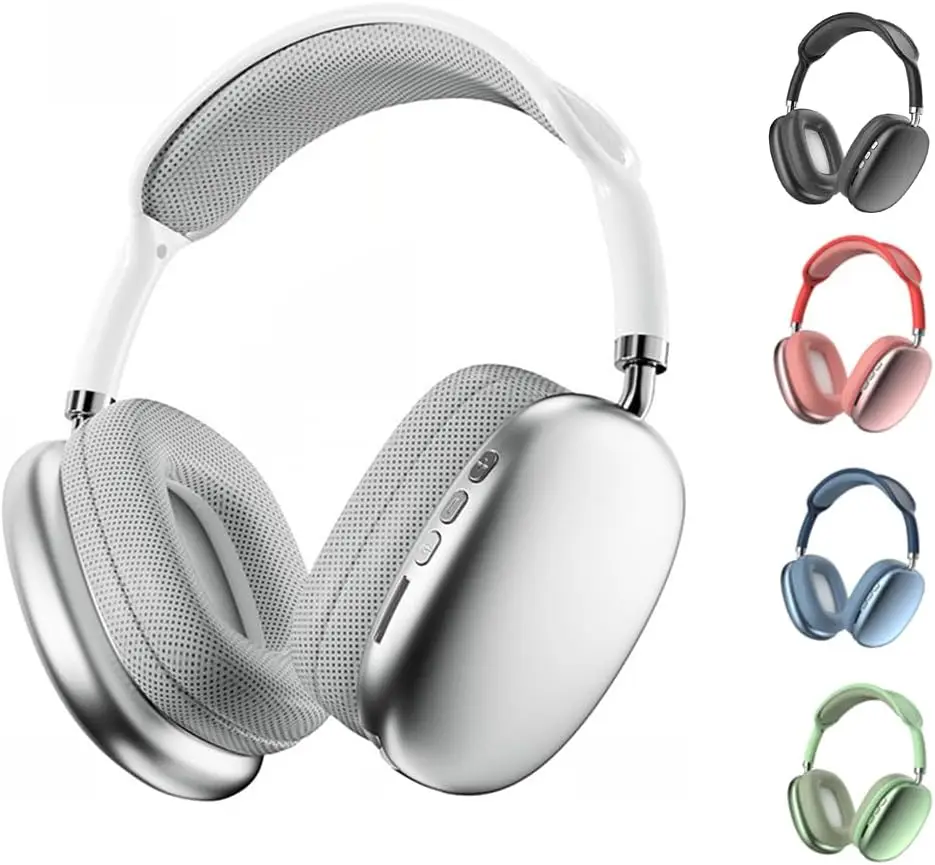 P9 Pro Max Wireless Bluetooth Headphones with Upgrade Soft Cotton Headband, Stereo Sound Over Ear Headset Sports Game Noise Cancelling Earphone Supports TF