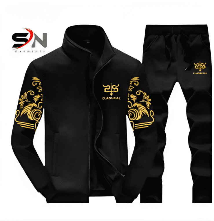 Winter Black CLASSICAL Bomber Tracksuit Latest Collection